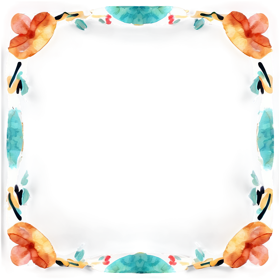 Watercolor Frame Border Png Qub2