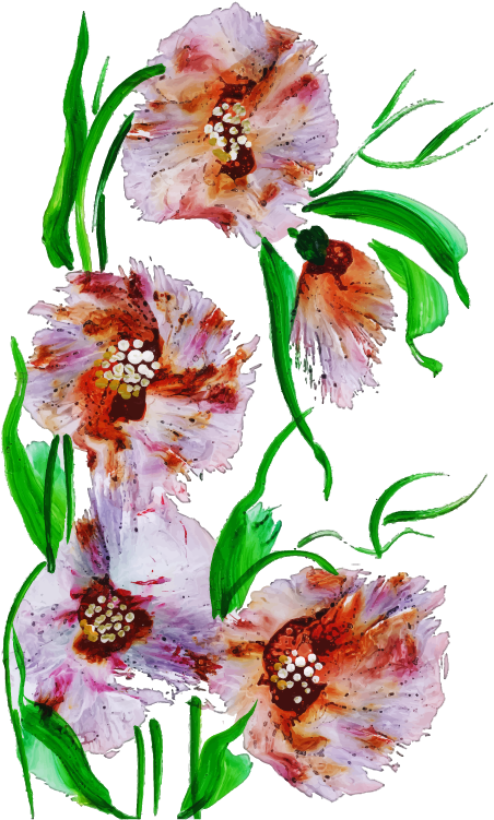 Watercolor Gladiolus Flowers Artwork