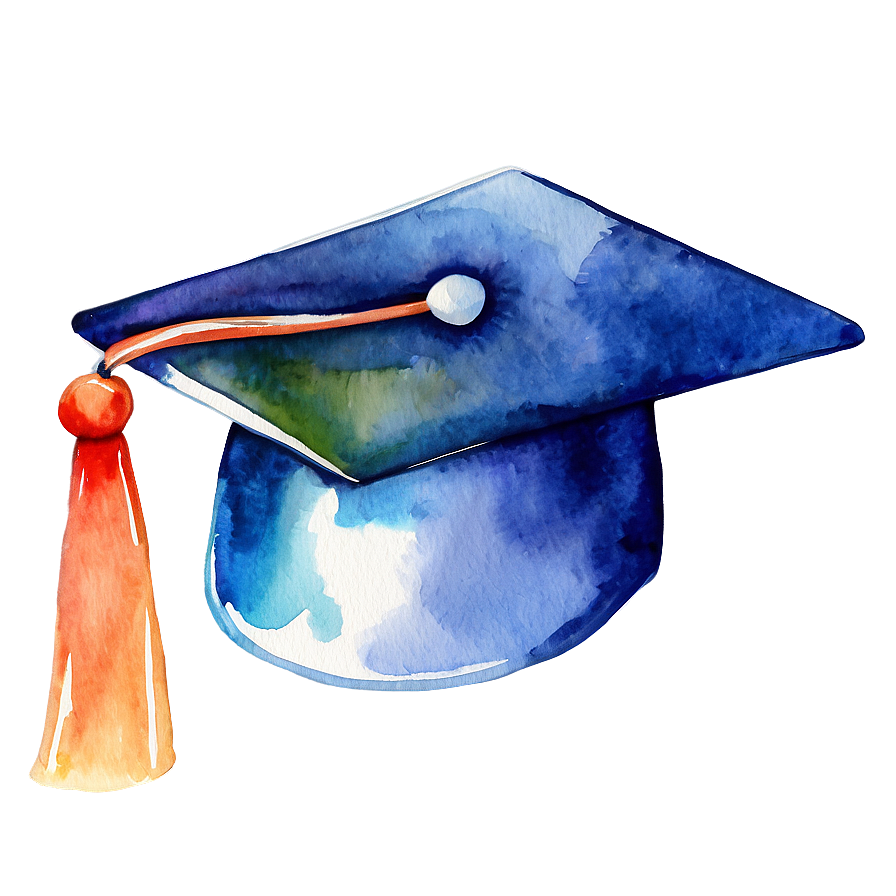 Watercolor Graduation Cap Clipart Dex1