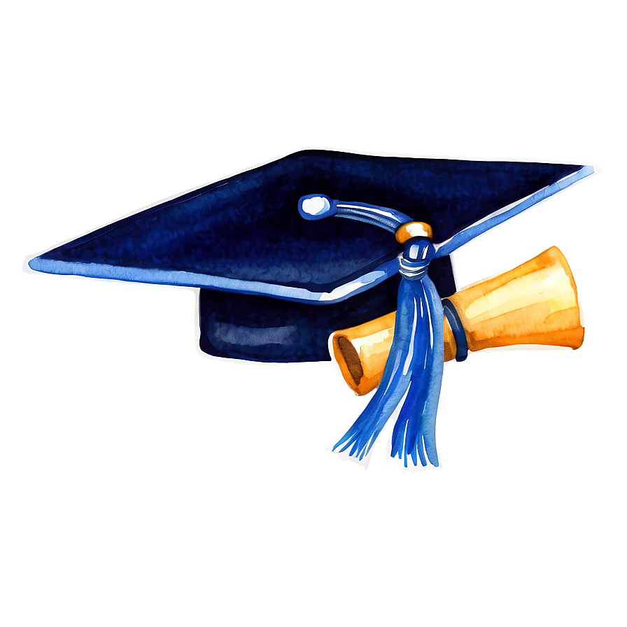 Watercolor Graduation Cap Clipart Tmm48