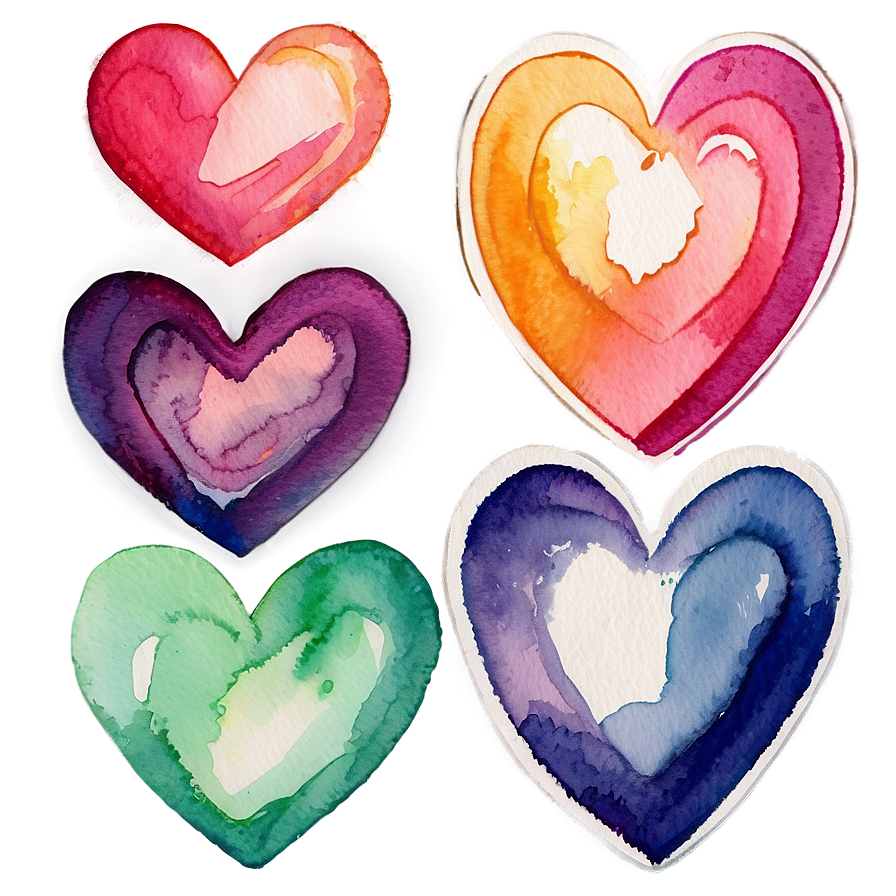 Watercolor Heart Clipart Png 05252024