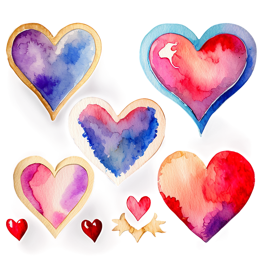 Watercolor Heart Clipart Png Cqu50