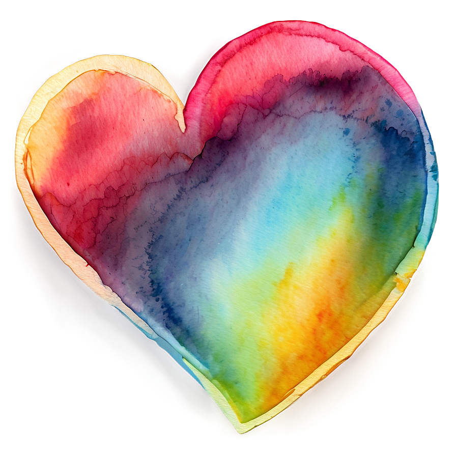 Watercolor Heart Emoji Png Image 05042024