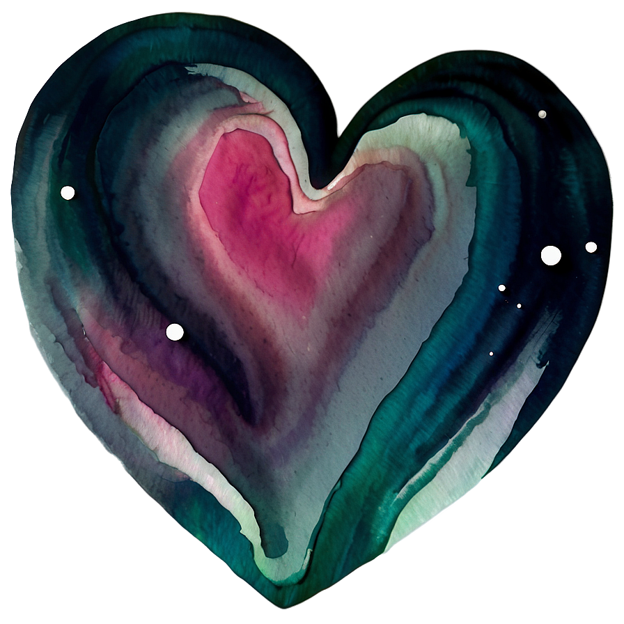 Watercolor Heart Print Png 05252024