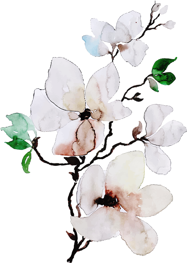 Watercolor Jasmine Branch Artwork