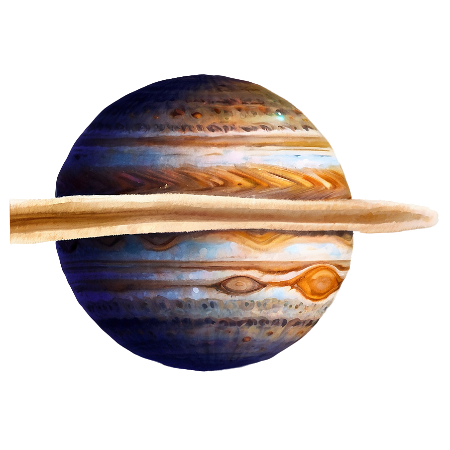 Watercolor Jupiter Art Png Mdg