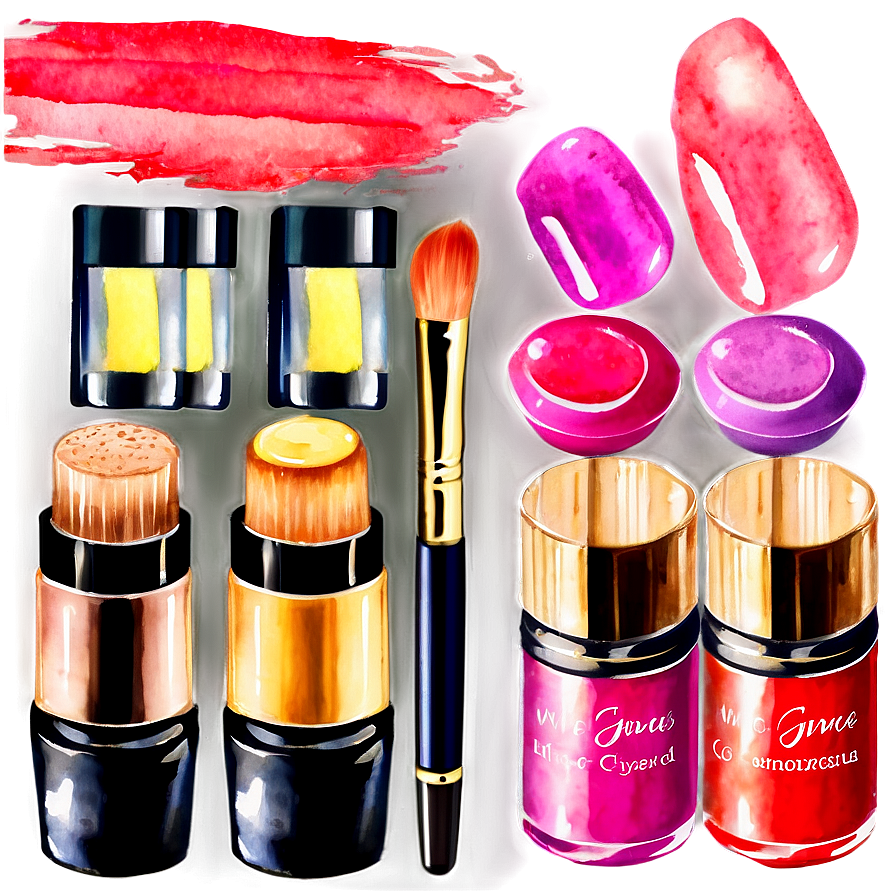 Watercolor Makeup And Cosmetics Png Hye42