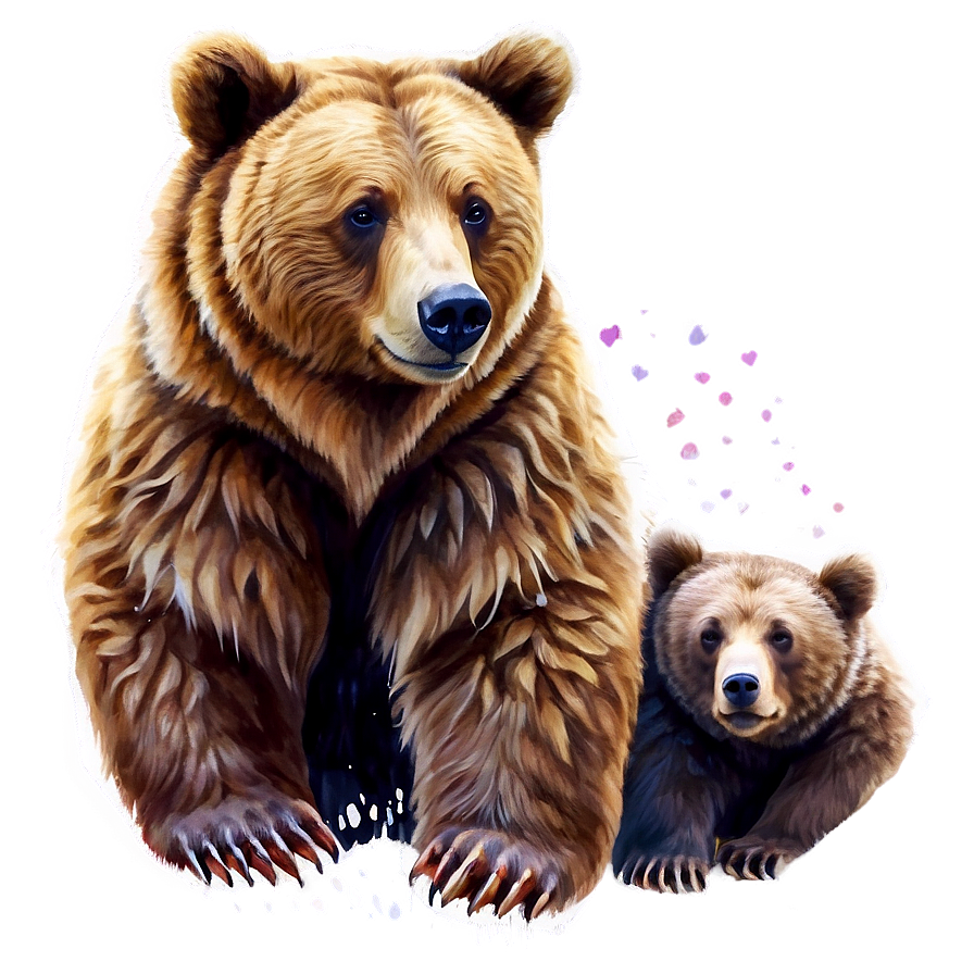 Watercolor Mama Bear Image Png 70