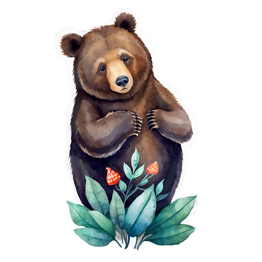 Watercolor Mama Bear Image Png Chw