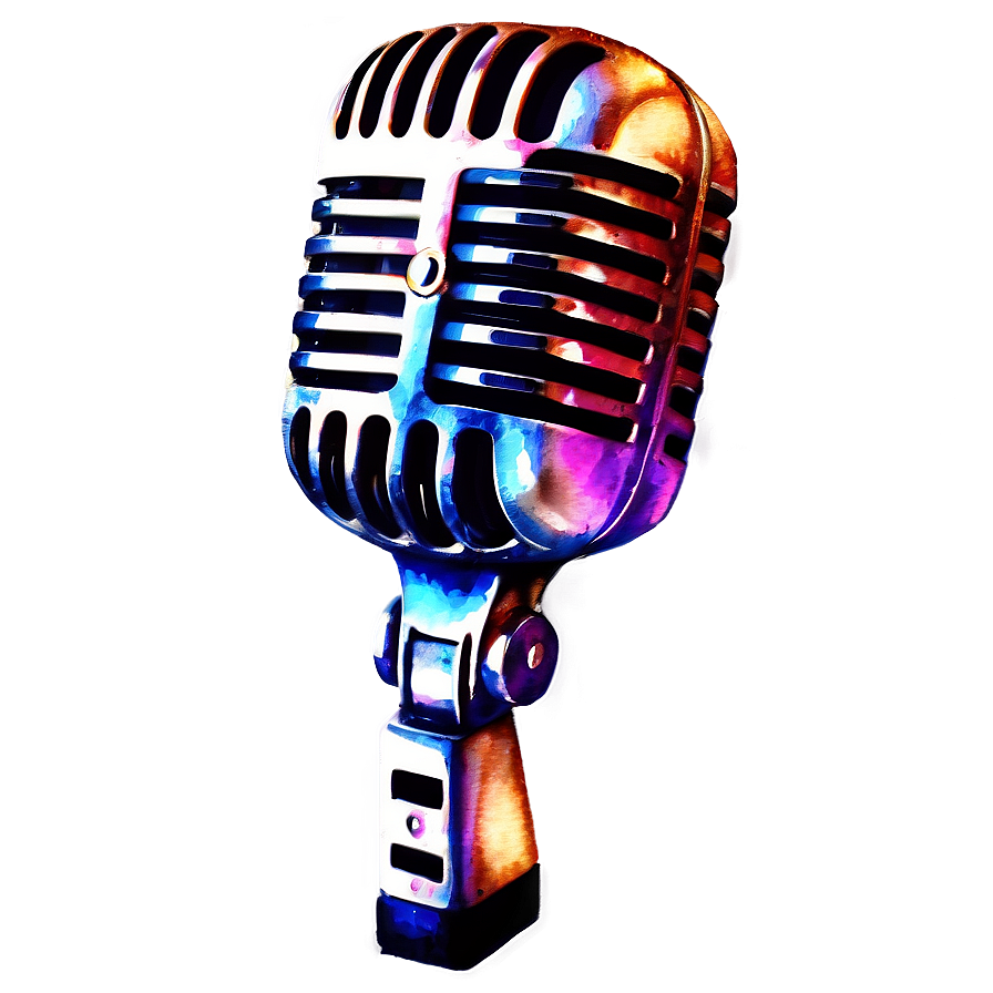Watercolor Microphone Png Vom69