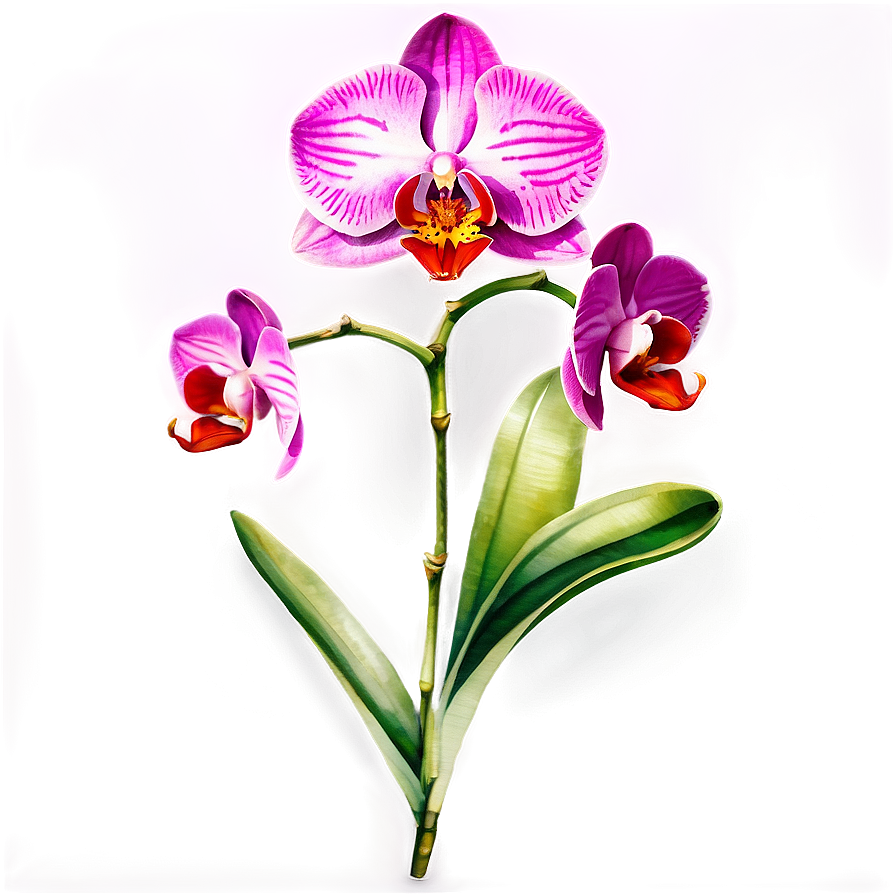 Watercolor Orchid Collection Png 31