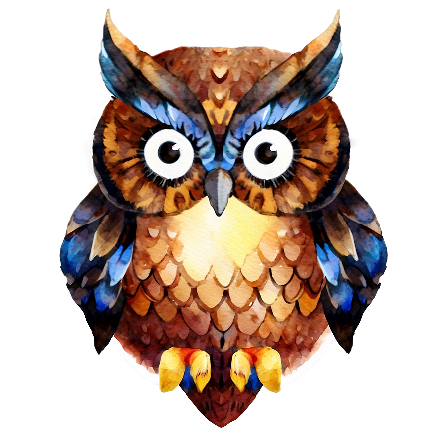 Watercolor Owl Png 05062024