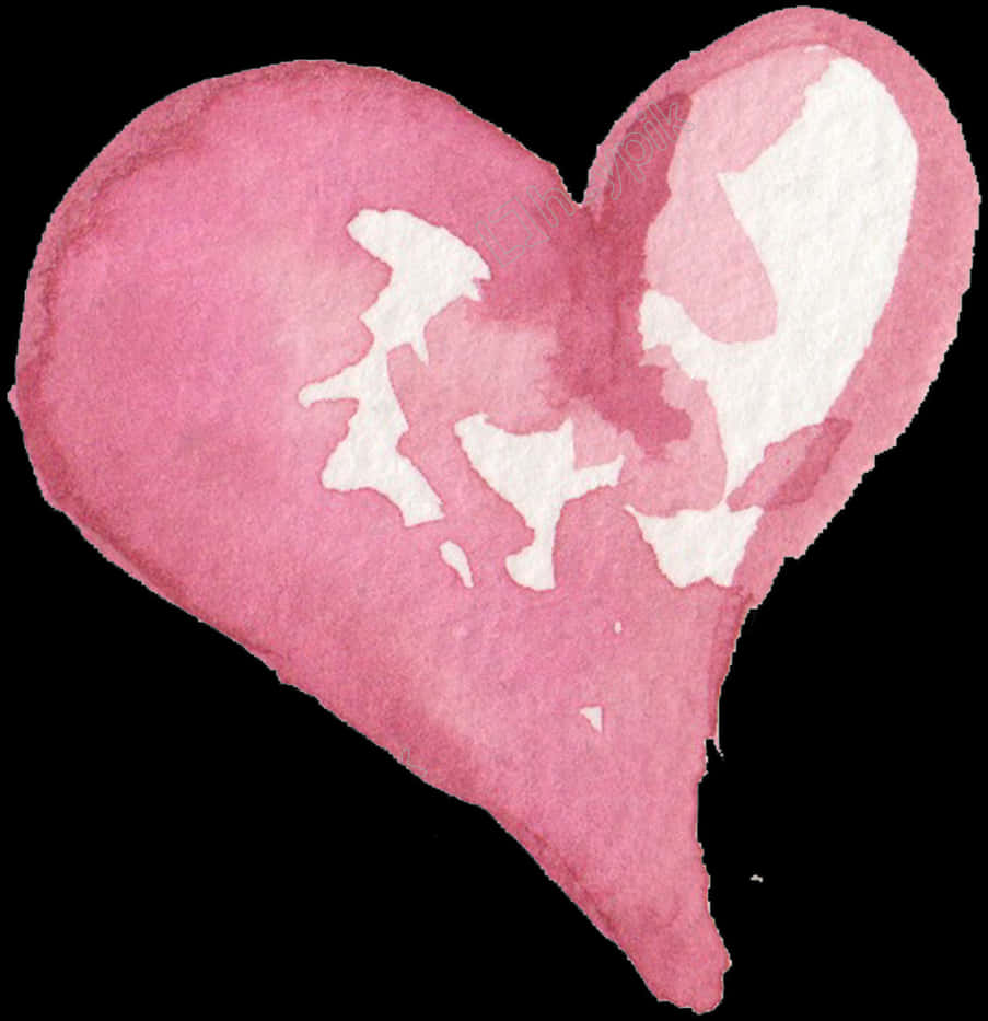 Watercolor Painted Heart