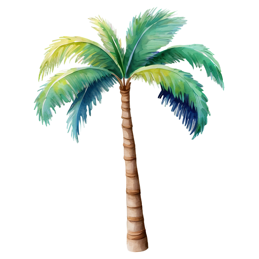 Watercolor Palm Tree Png Cks64