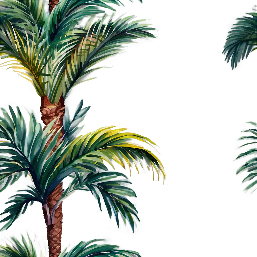 Watercolor Palm Tree Png Ntg