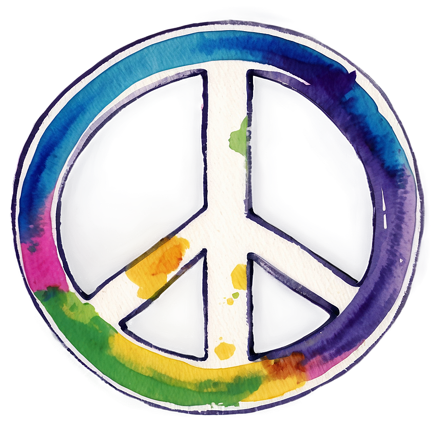 Watercolor Peace Sign Png Xke