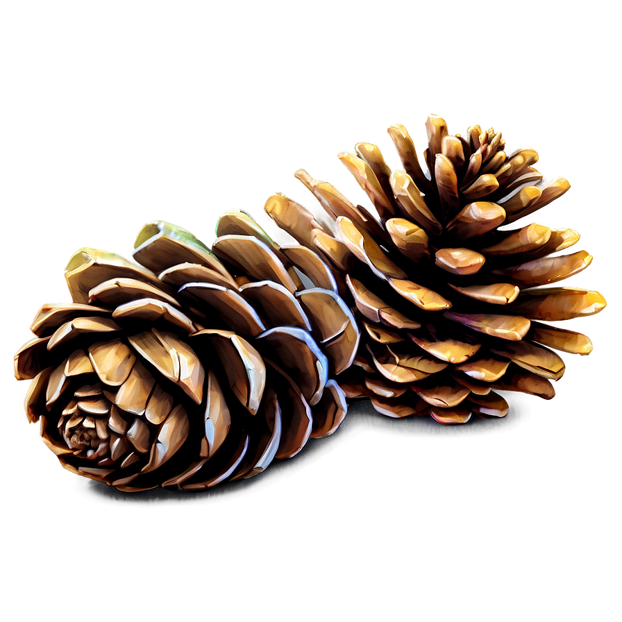 Watercolor Pinecone Painting Png 69