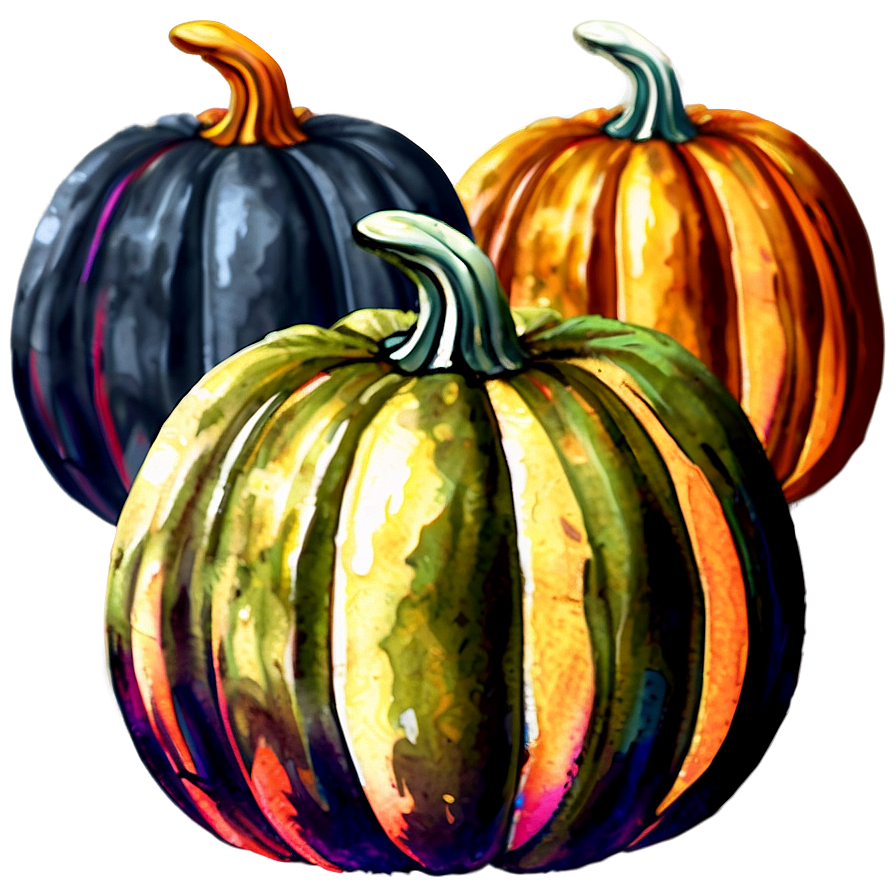 Watercolor Pumpkin Clipart Png 37