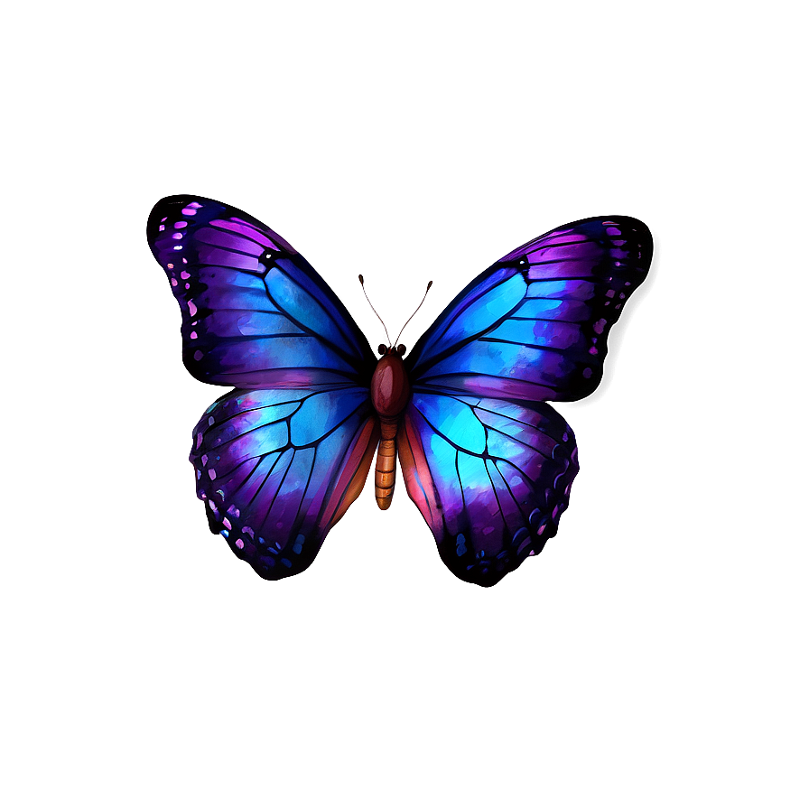 Watercolor Purple Butterfly Png Gxx