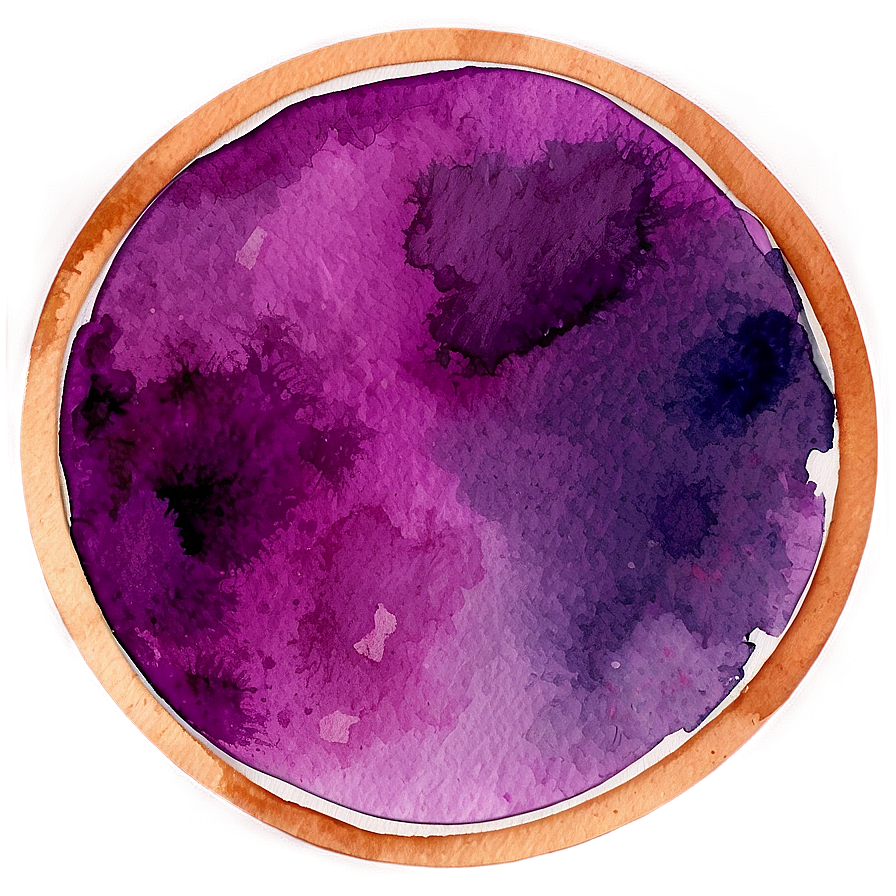 Watercolor Purple Circle Png Buc