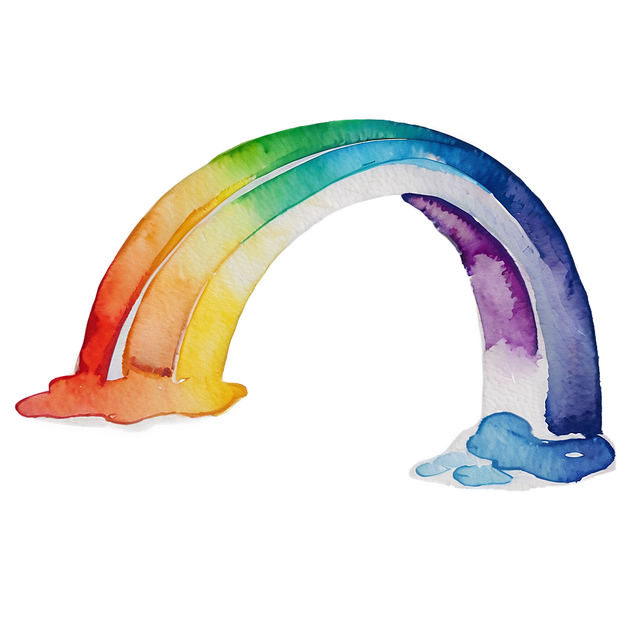 Watercolor Rainbow Path Png Ava