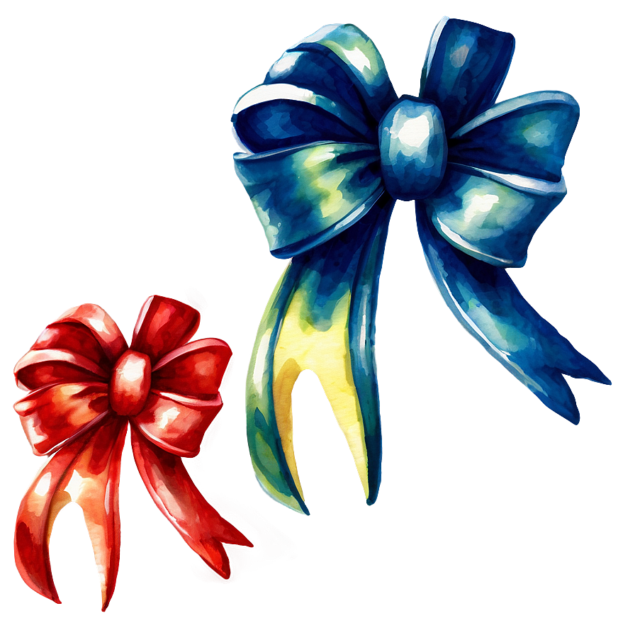 Watercolor Red Bow Png 22