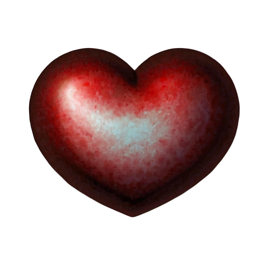 Watercolor Red Heart Emoji Png 6