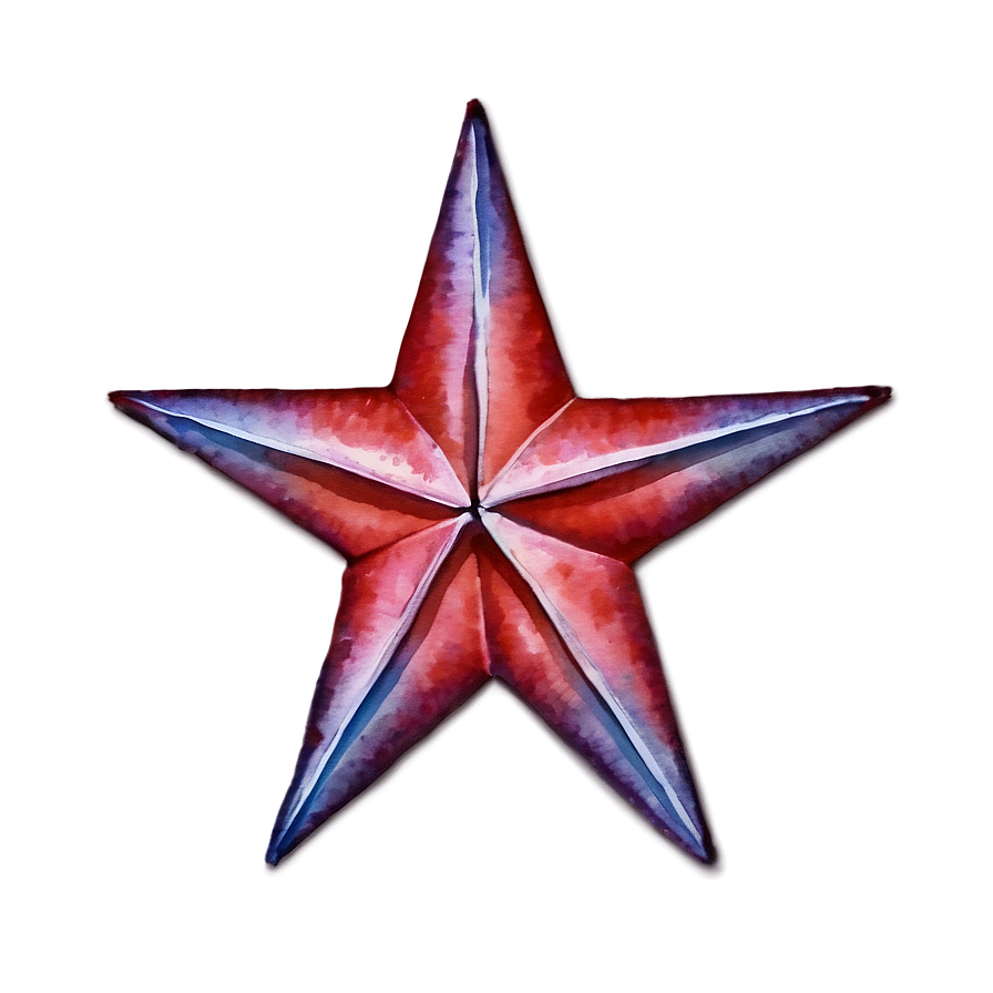 Watercolor Red Star Png 53