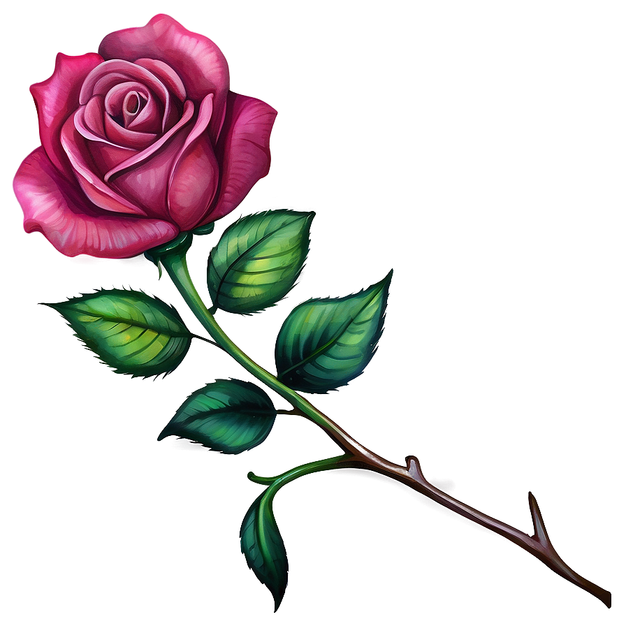 Watercolor Rose Tattoo Drawing Png 05252024