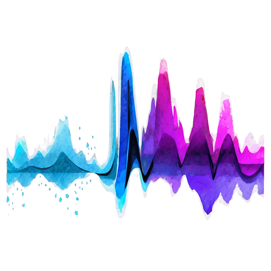 Watercolor Sound Wave Png Ofk90