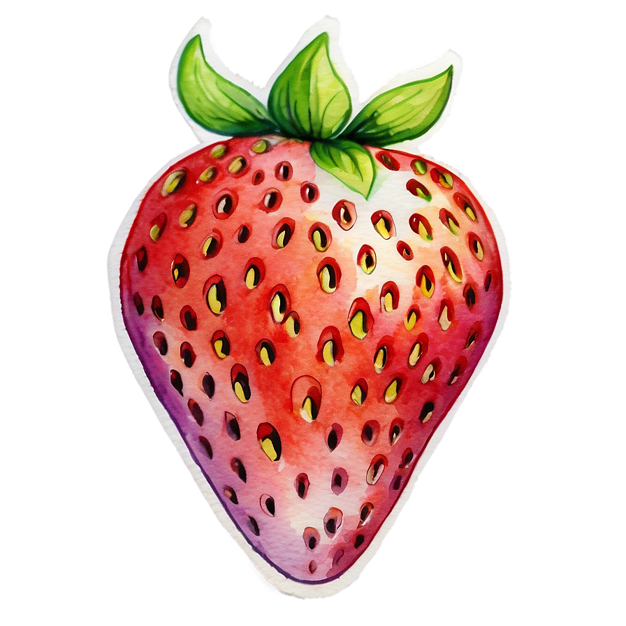 Watercolor Strawberry Png 05042024