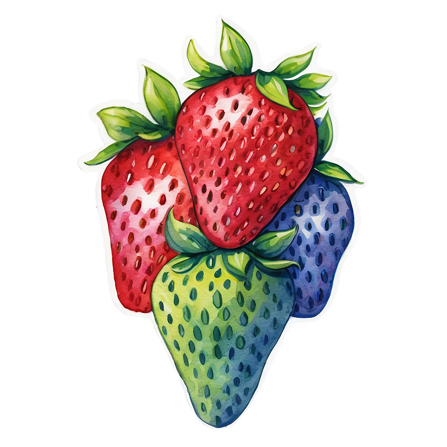 Watercolor Strawberry Png Agh28