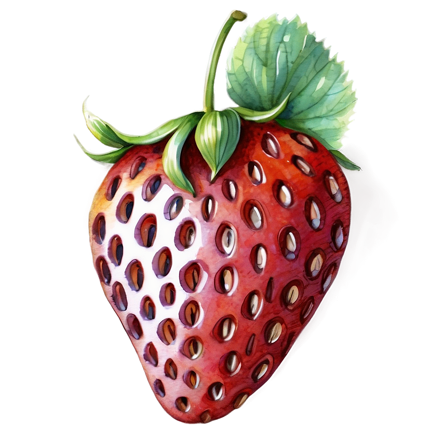 Watercolor Strawberry Png Sgl