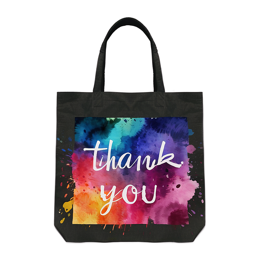 Watercolor Thank You Bag Png Jop27