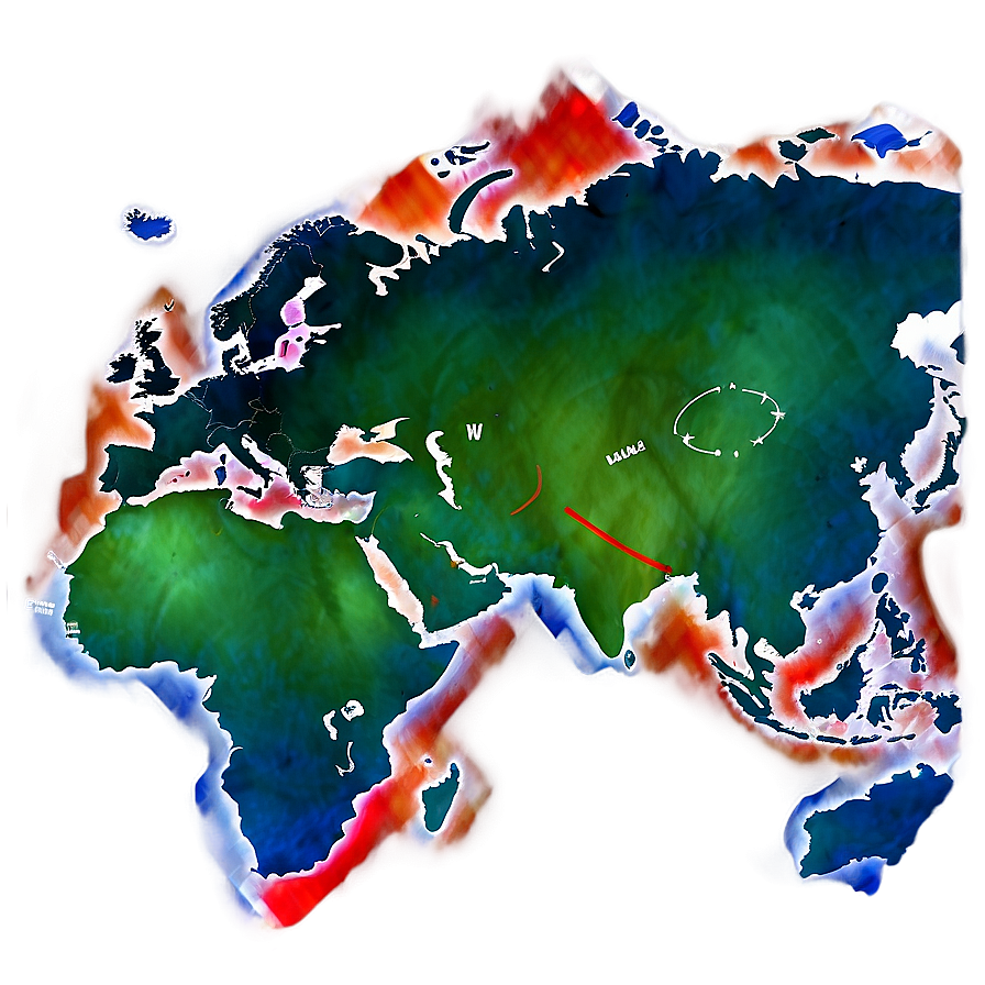 Watercolor World Map Png Eap