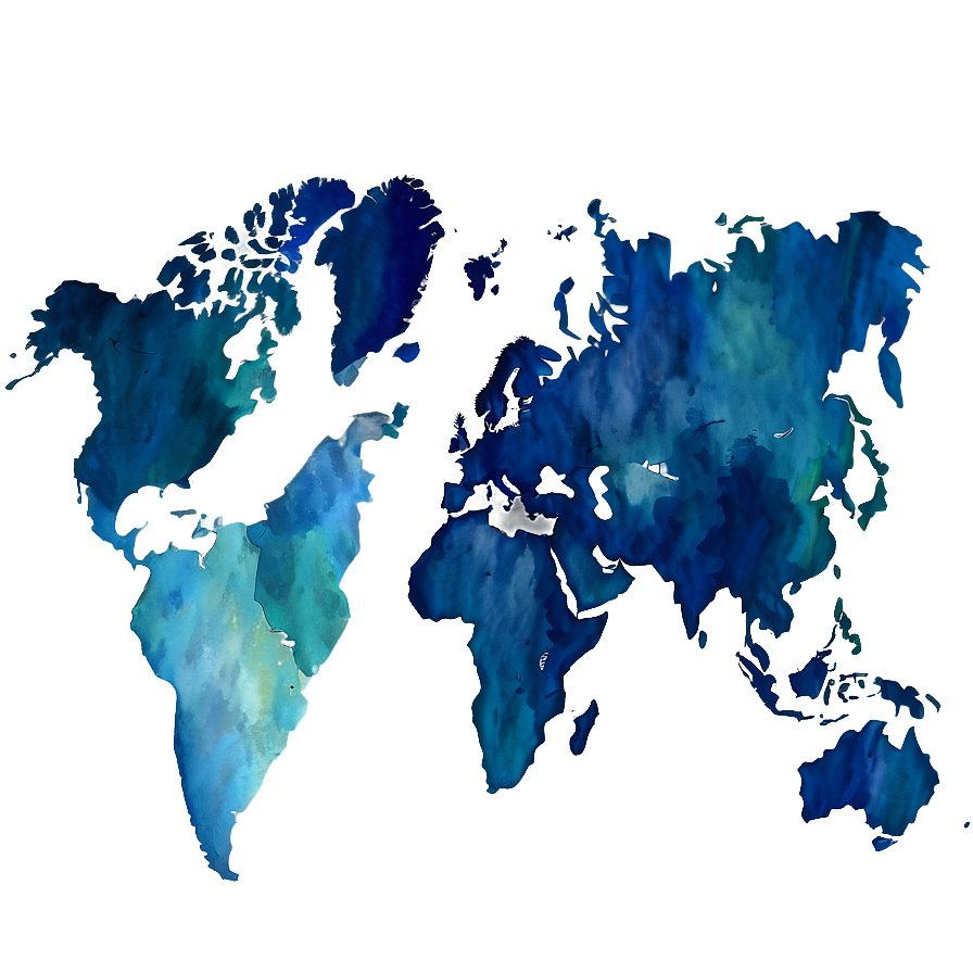 Watercolor World Map Png Ppo18