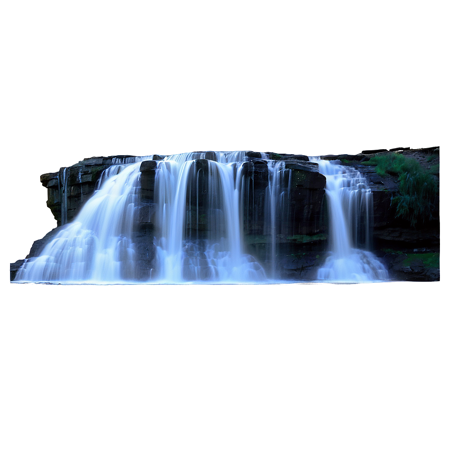 Waterfall By The Moonlit Night Png 97