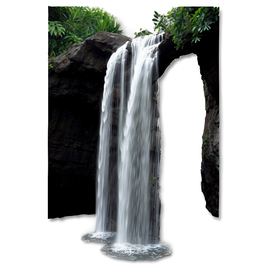 Waterfall Over Cave Entrance Png 05212024