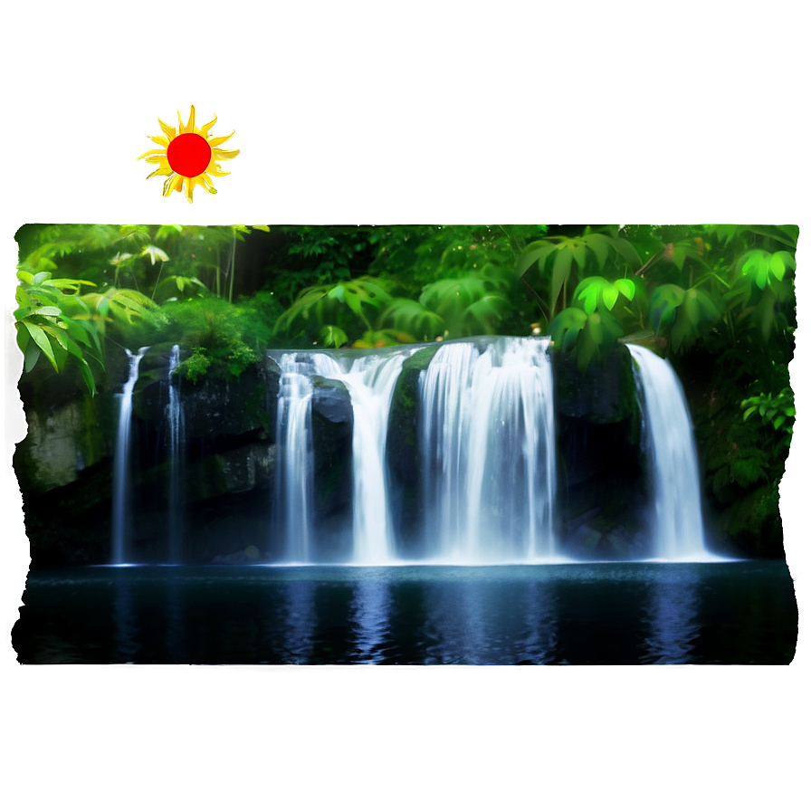 Waterfall Scenery Png Pyd65