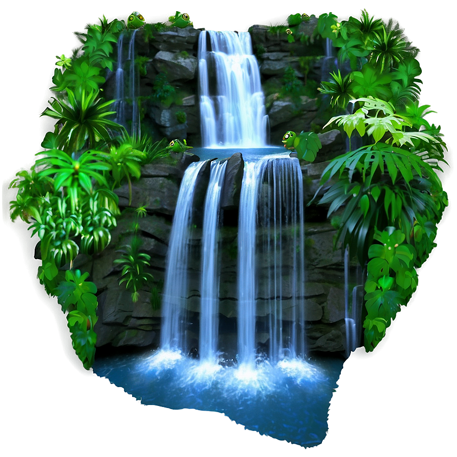 Waterfall Scenery Png Whi