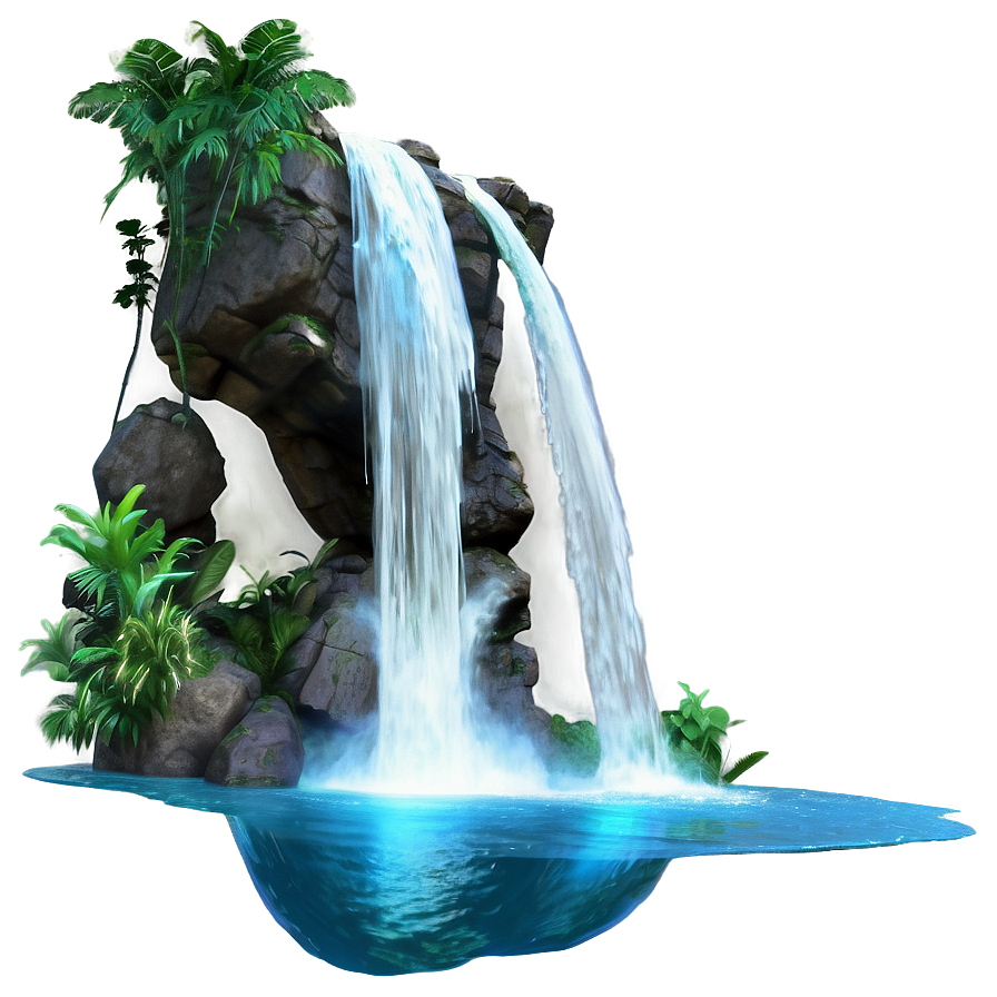 Waterfall Splashing Into Ocean Png 67