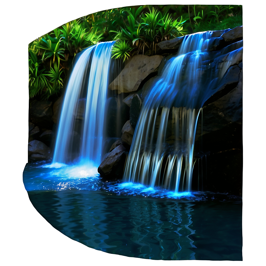 Waterfall With Crystal Clear Pool Png 30