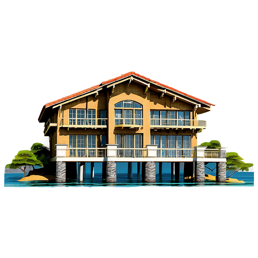 Waterfront Mansion View Png 21