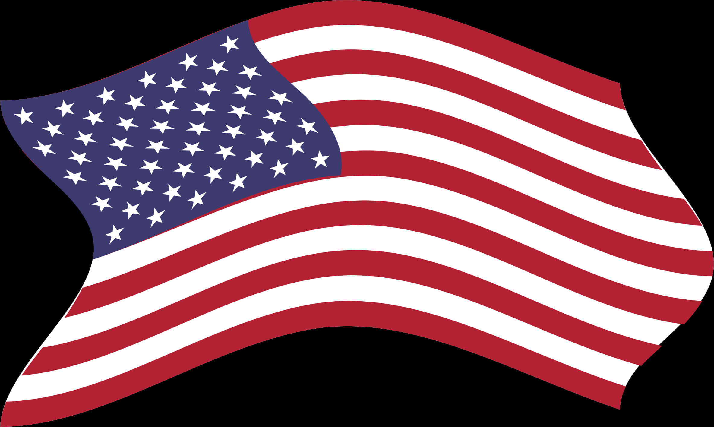 Waving American Flag Graphic