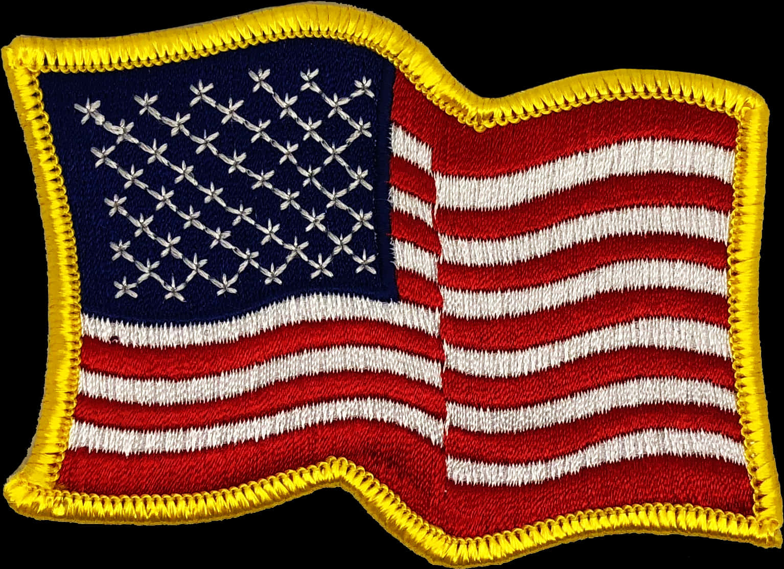 Waving American Flag Patch