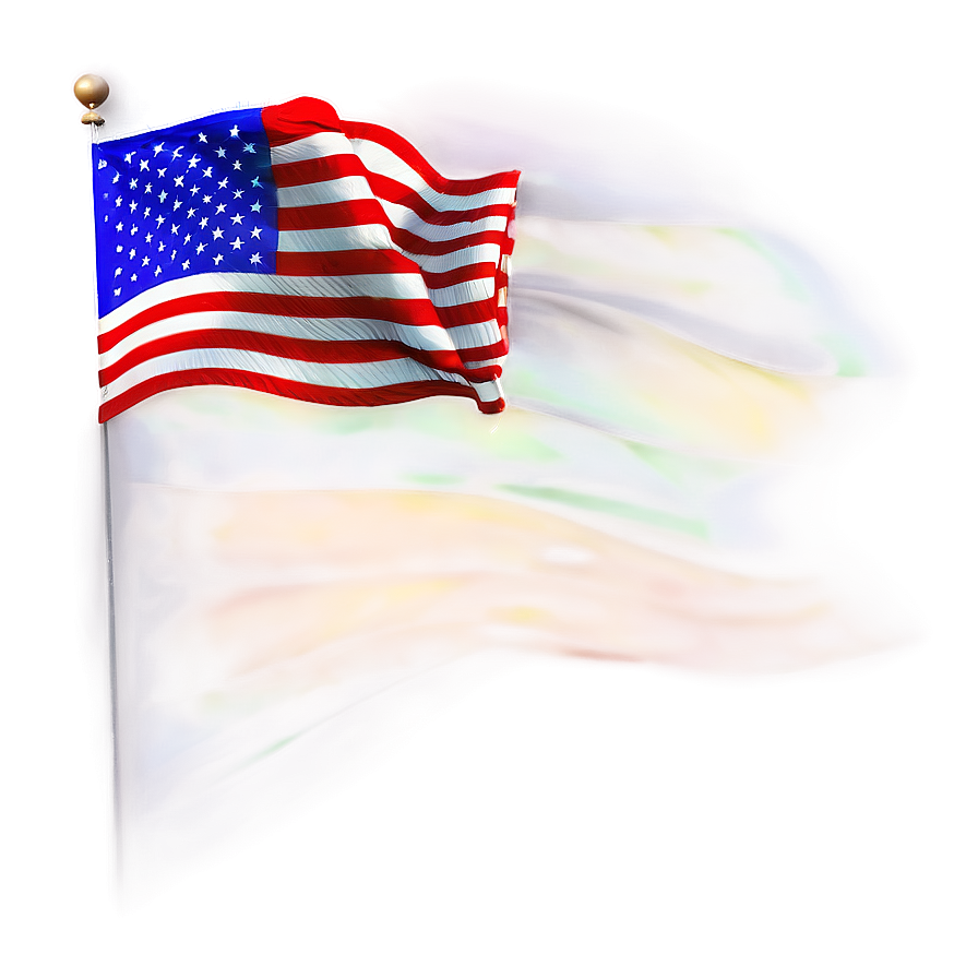 Waving American Flag Transparent Background Mod