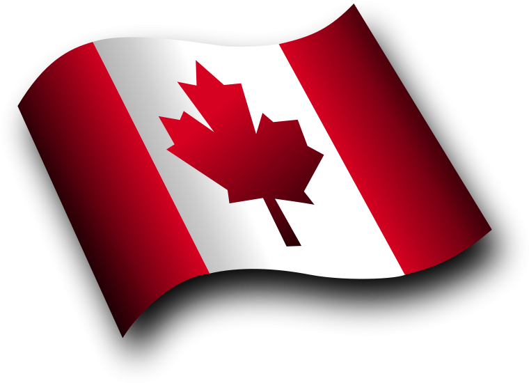 Waving Canadian Flag Graphic