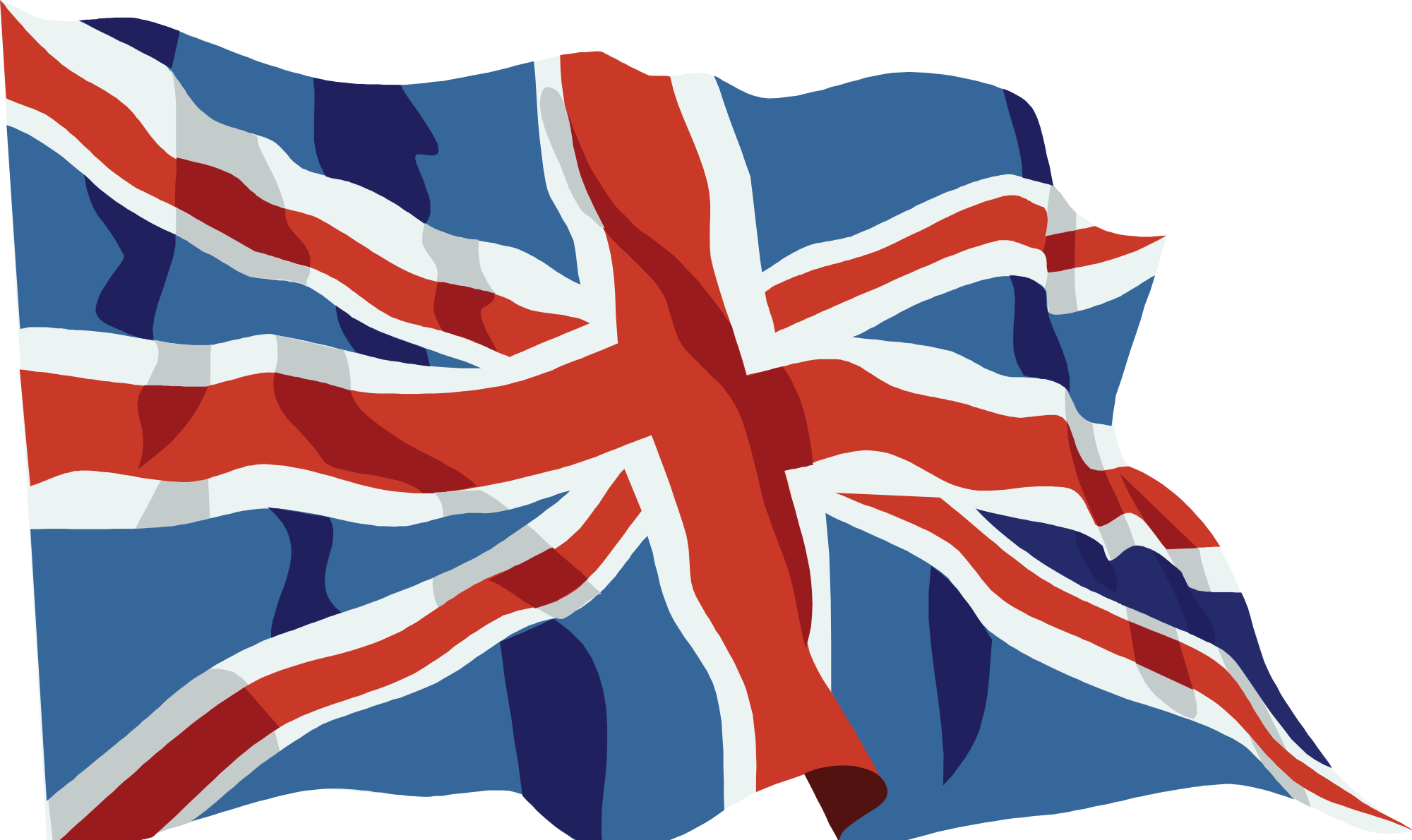 Waving Union Jack Flag