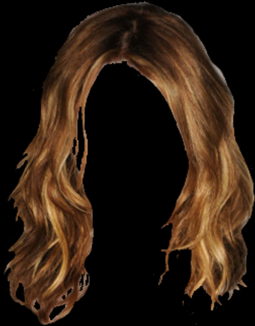 Wavy Brown Hairstyle Transparent Background