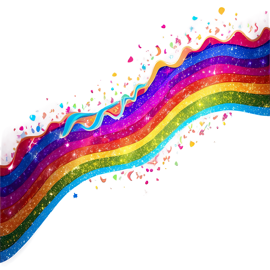 Wavy Glitter Line Png 18